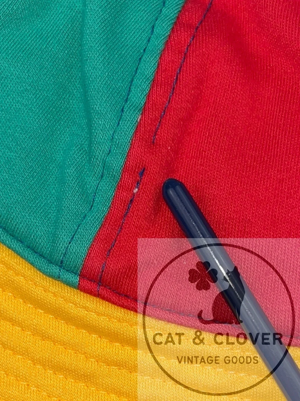Gymboree 1995 Play Sports Rainbow Tag Color-Block Embroidered Bucket Hat XS